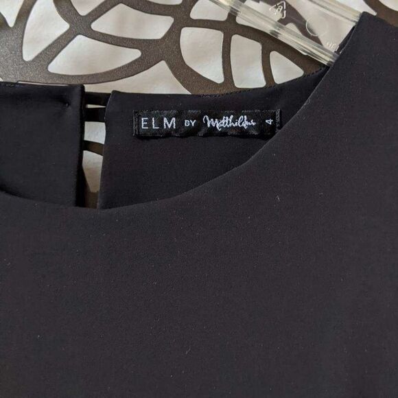 ELM by Matthildur A-Line Sleeveless Midi Black Dress L NWOT - Picture 8 of 16